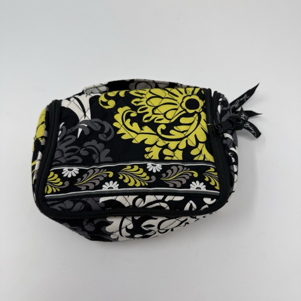 Vera Bradley Hanging Toiletry Organizer Travel Bag Baroque Black Yellow
